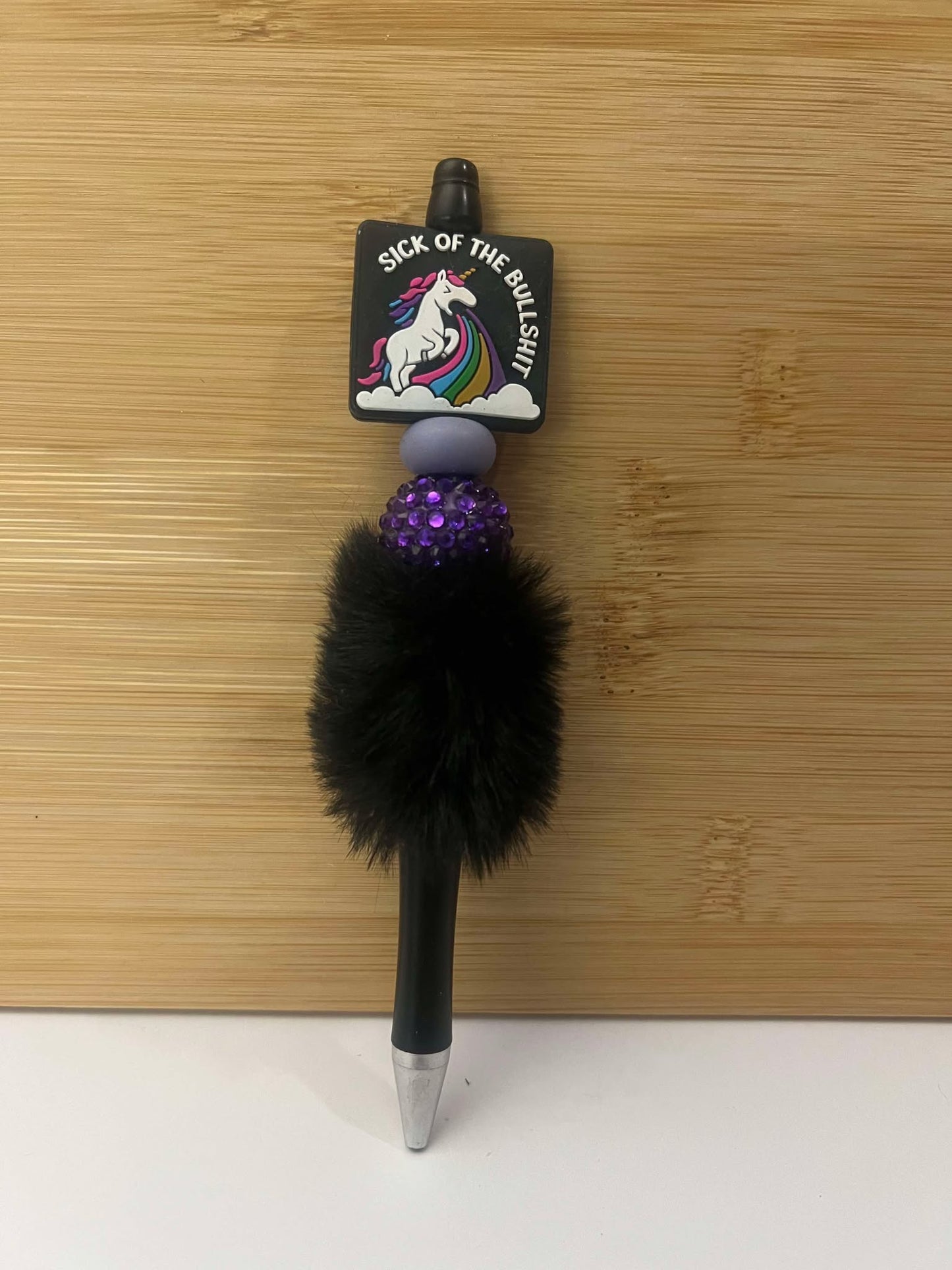unicorn sick of the bs black - Pen