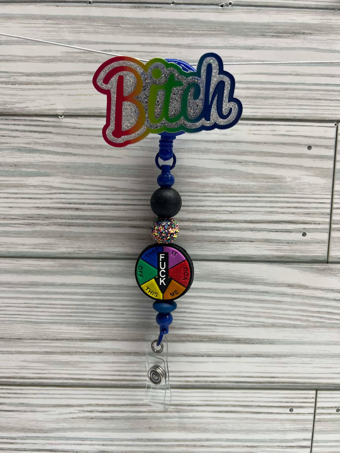 Rainbow B!tch Badge Reel