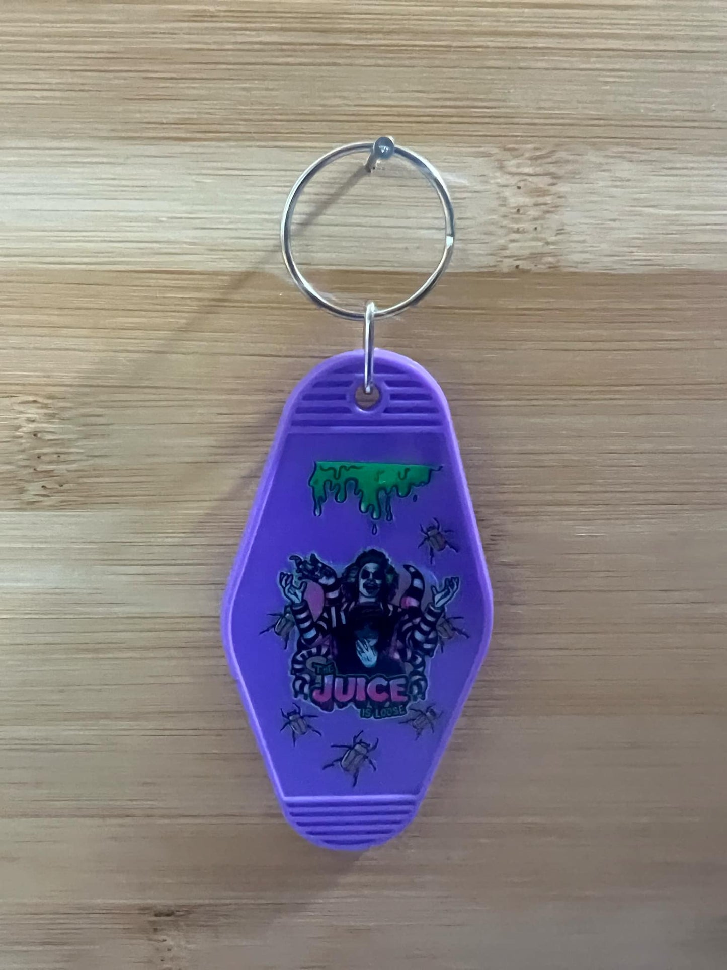 Hotel Keychain Bug Man Purple
