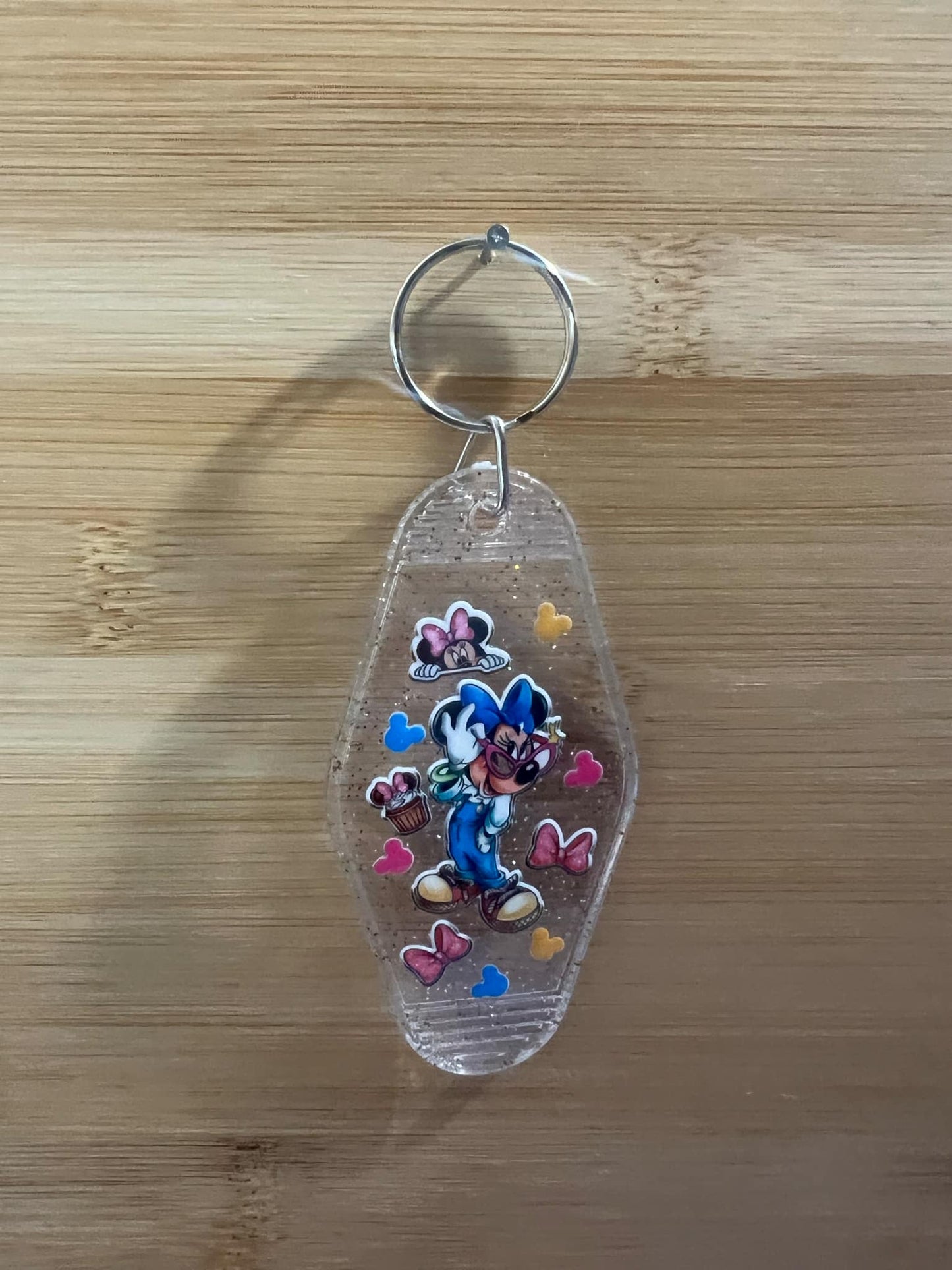Hotel Pink mouse keychain