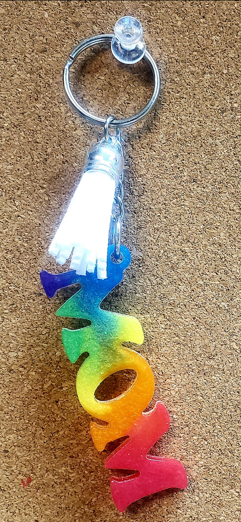 Proud Mom Resin Keychain