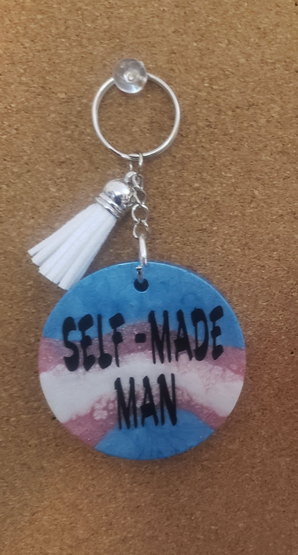 Self Made Man Resin Keychain