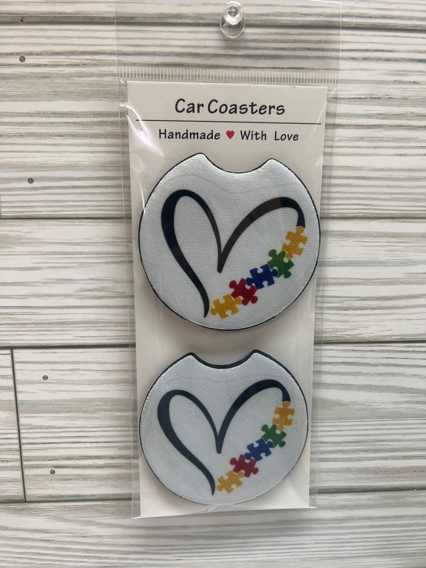 Autism Heart Car Coasters