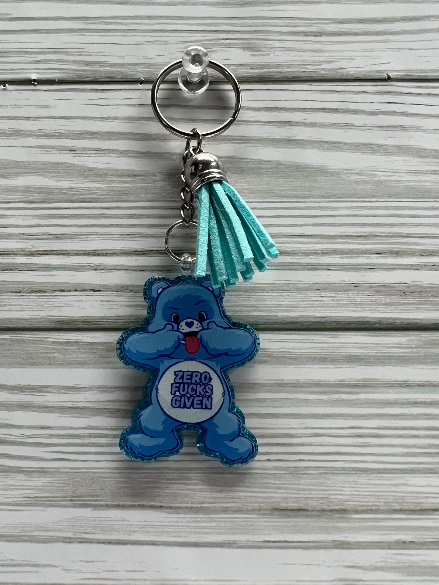Blue Swear Bear "0 F***s Given"