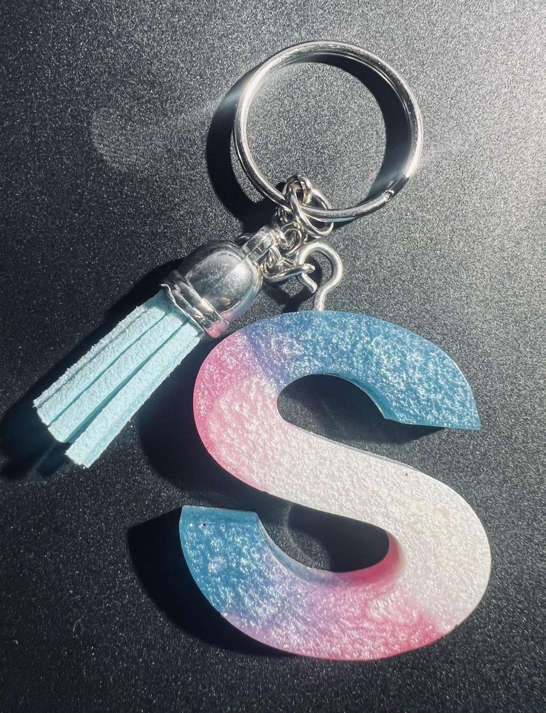 Transgender Inspired Resin Letter Keychain