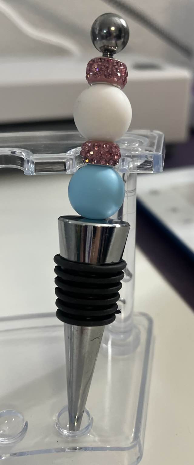 Transgender Inspired Beaded Wine Stopper