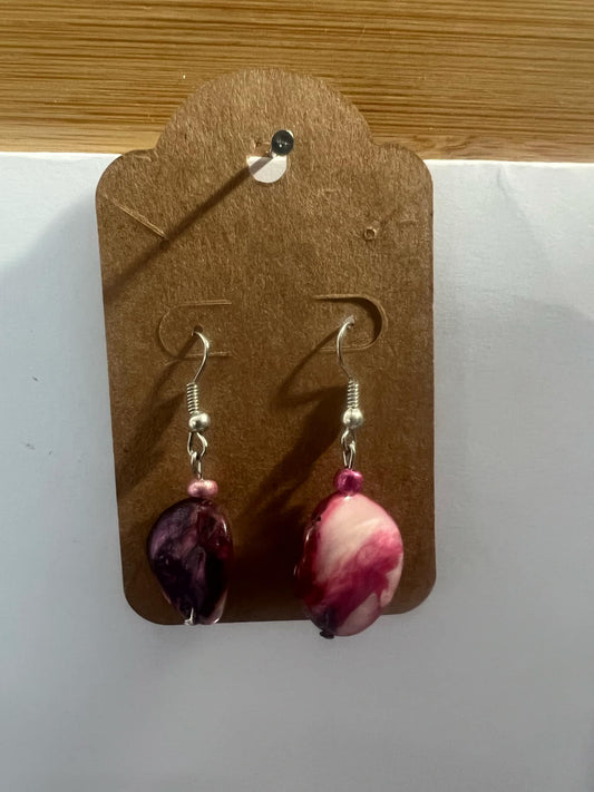 Dangle Earrings Pink/Purple