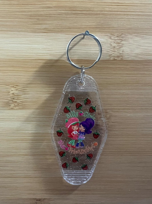 Hotel strawberry doll keychain