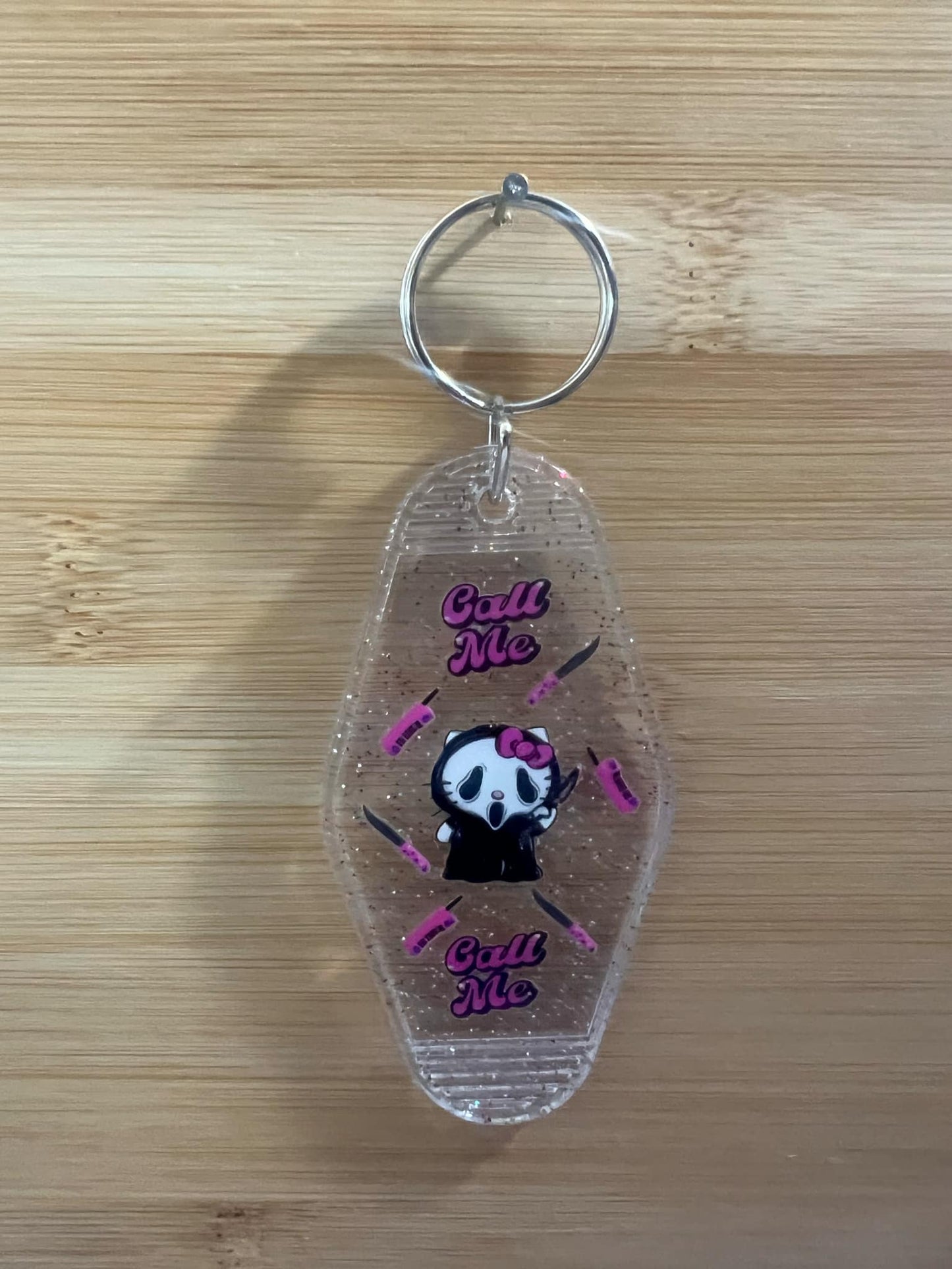 Hotel keychain Call me