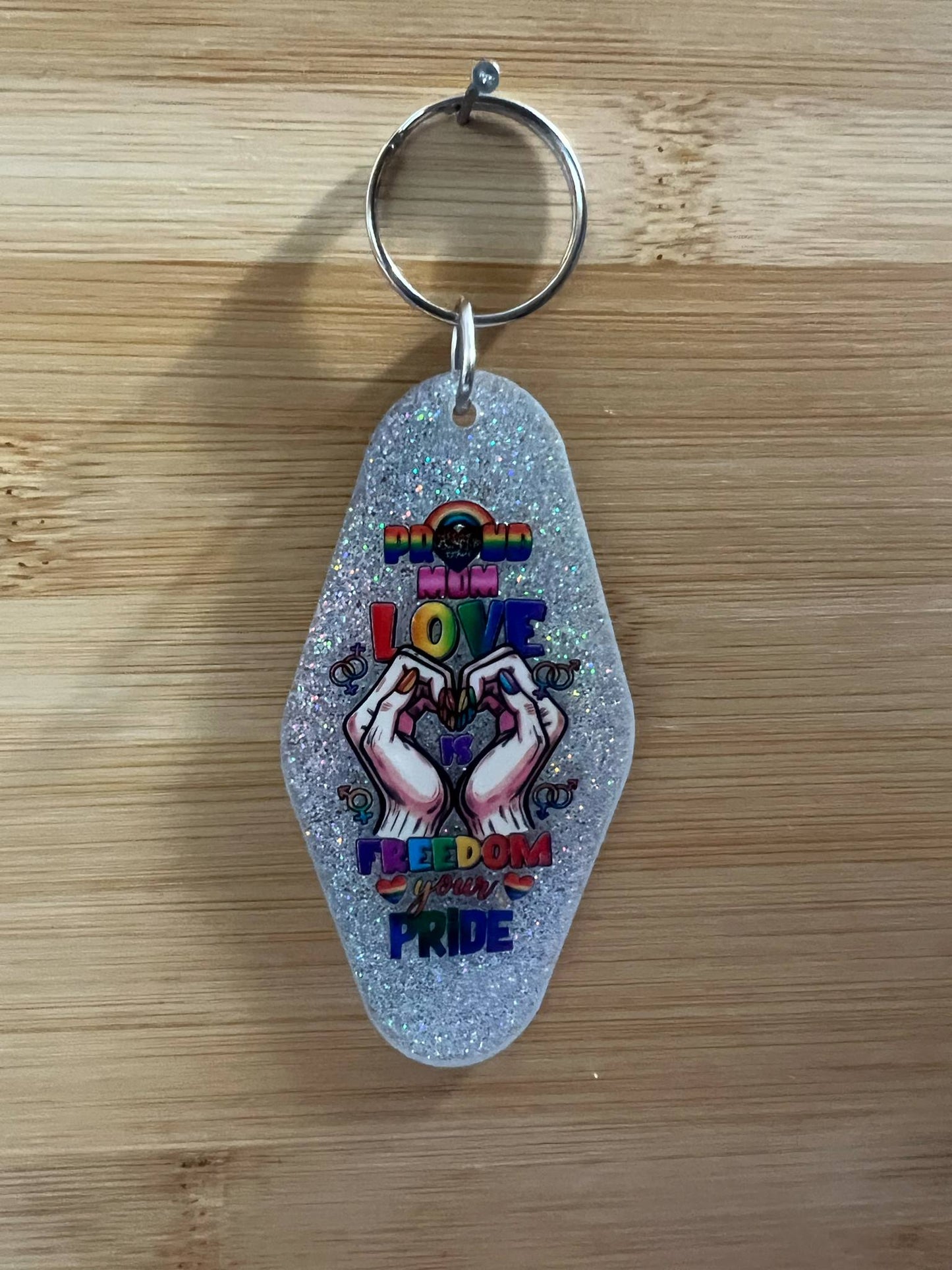 Pride Hotel Keychain - Glittery