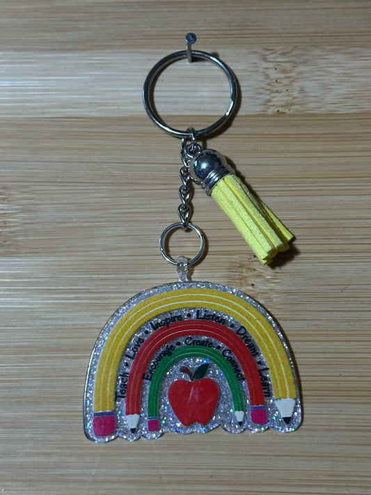 Teacher rainbow  - Keychain