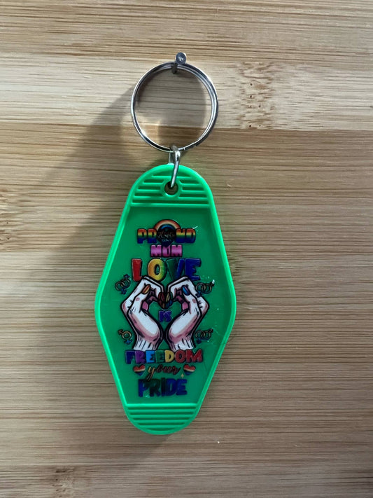 Pride Hotel Keychain - Green