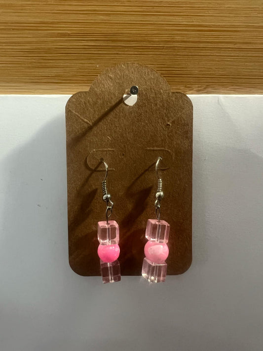 Dangle Earrings Pink