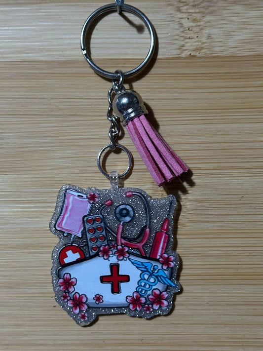 Nurse pink  - Keychain