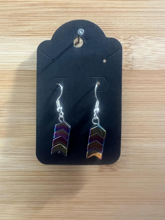 Dangle Earrings Rainbow metal