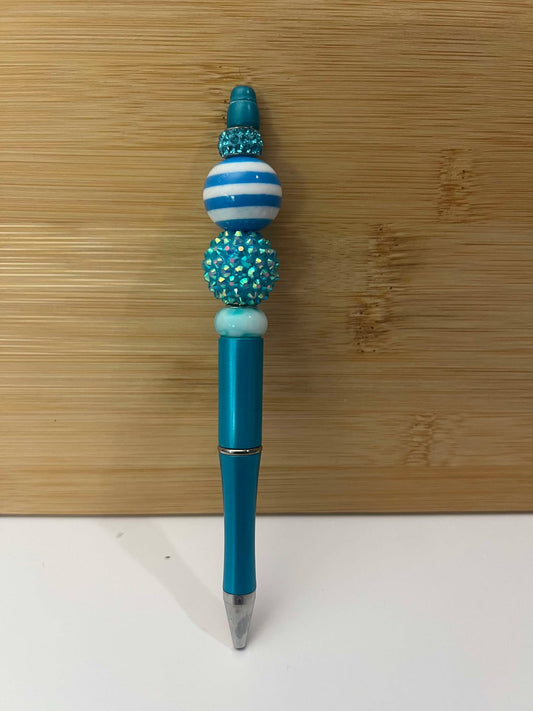 Blue beaded pen - Pen