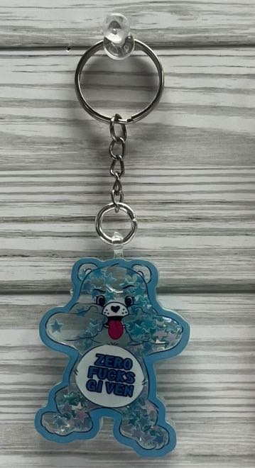 Swear Bear "Zero Fks given" Key Chain