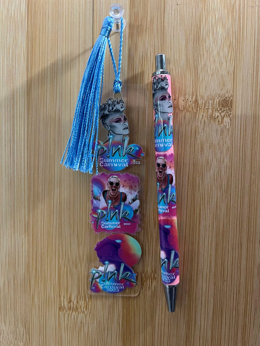P!nk  - Bookmark/pen set