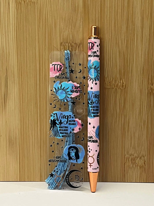 Virgo Zodiac - Bookmark/pen set
