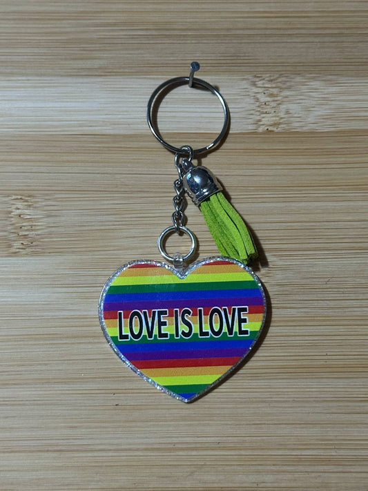 Love is Love Heart  - Keychain