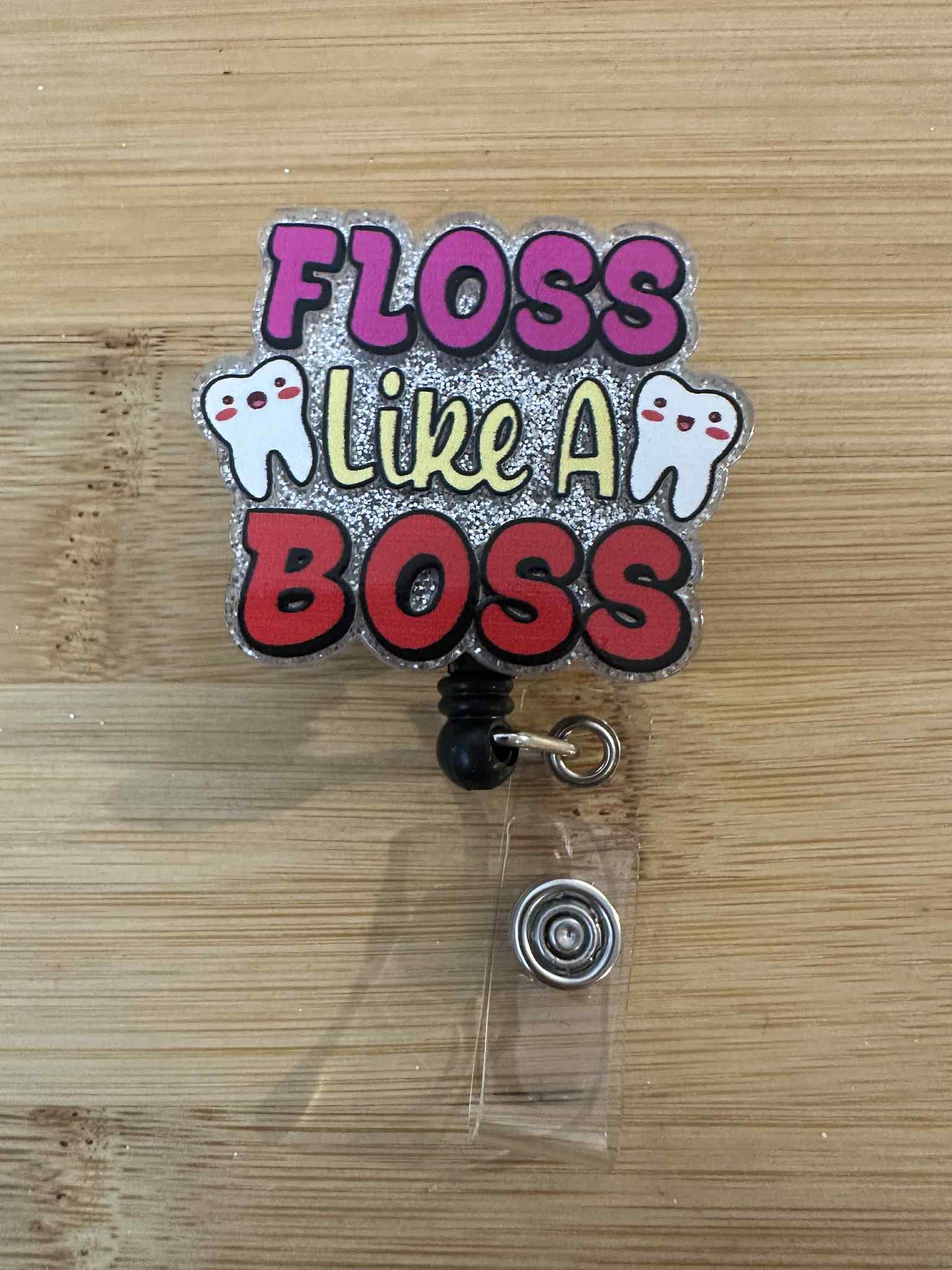 Acrylic Badge Reel - Dentist