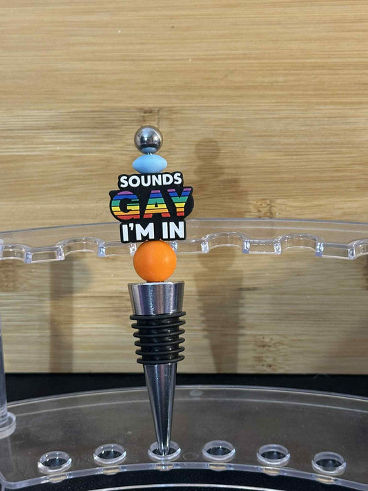 Sounds Gay, Im in! Orange - Wine Stopper