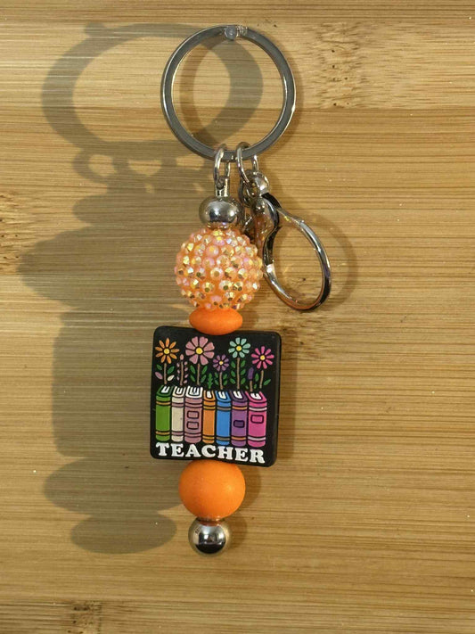 Orange Teacher Keychain