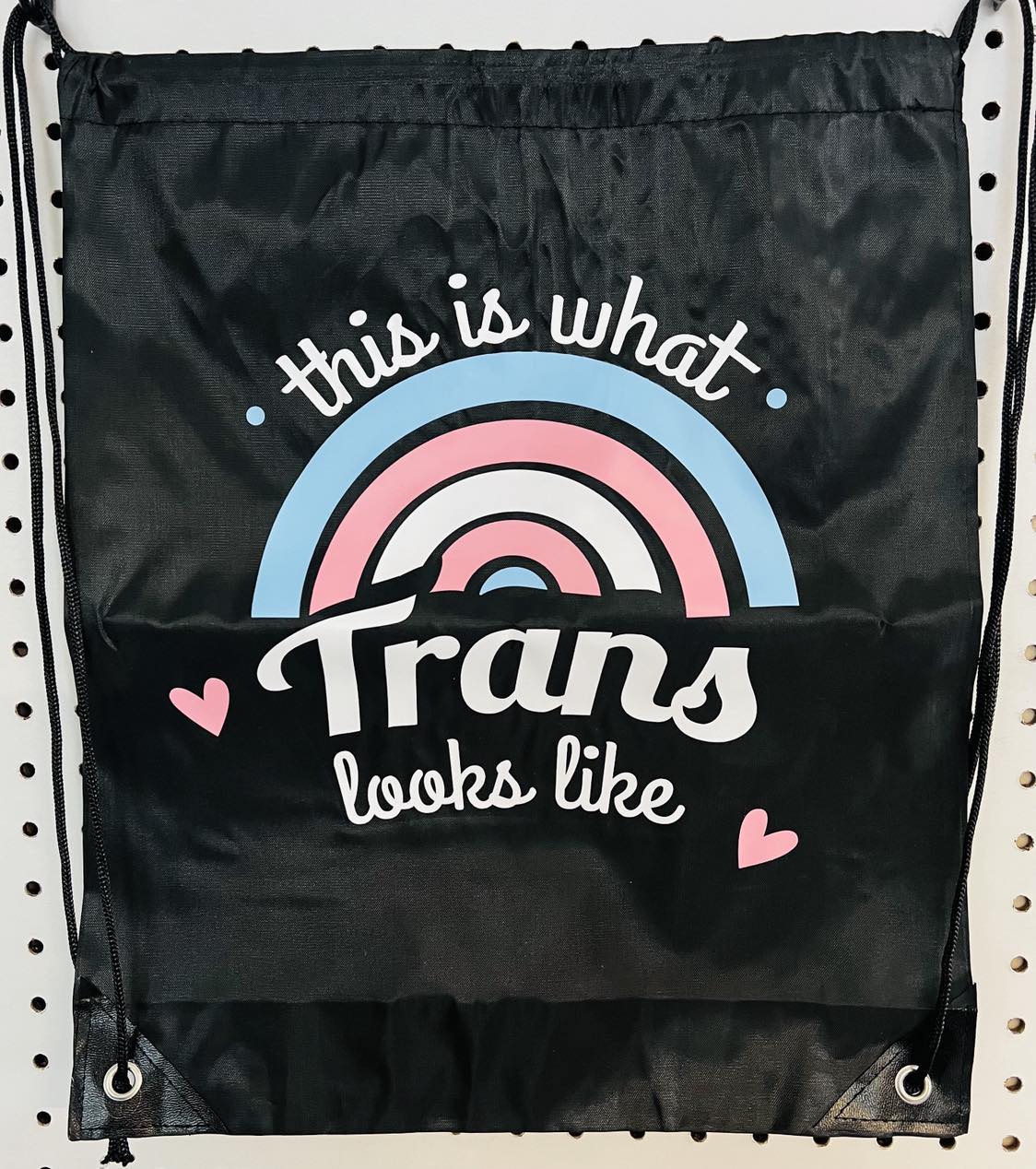 "This is What Trans Looks Like" Drawstring Bag