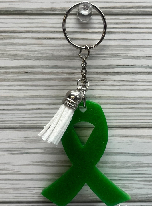 Resin Awareness Ribbon Keychain