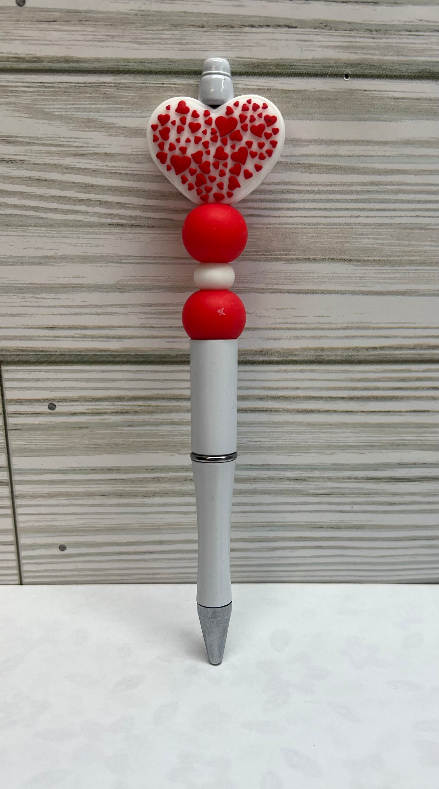 Beaded Heart Pen