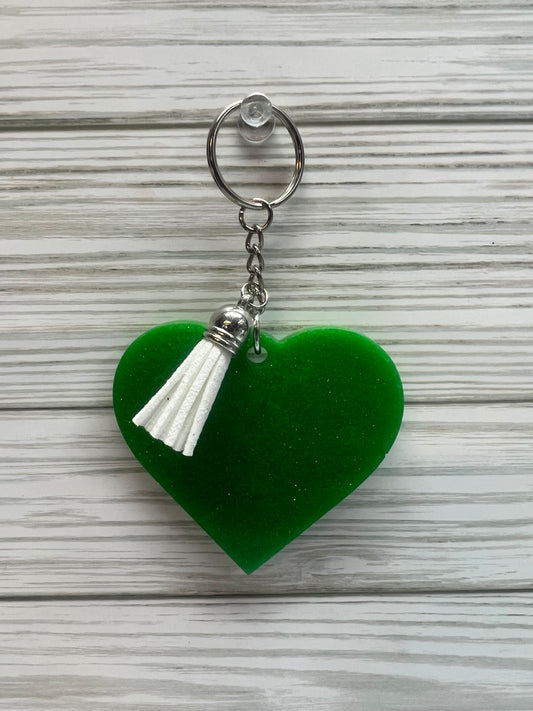 Mini Heart Resin Keychain