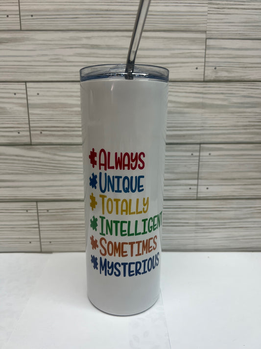 A.U.T.I.S.M  Insulated Stainless Steel 20 oz Tumbler