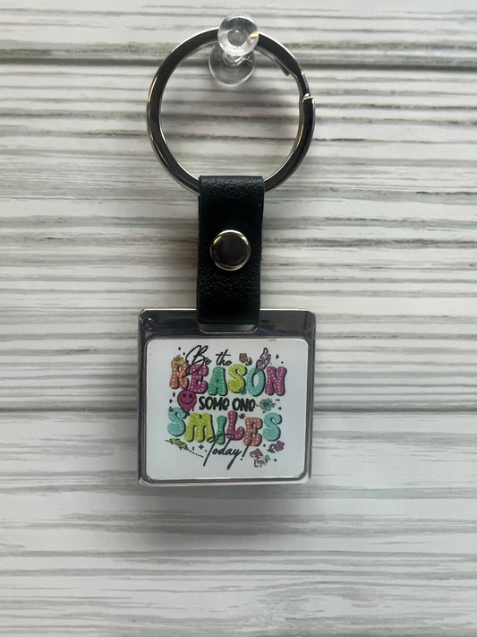 Metal/Leather Keychain