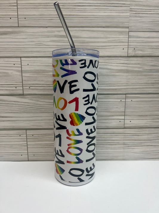 "Love" Insulated Stainless Steel 20 oz Tumbler