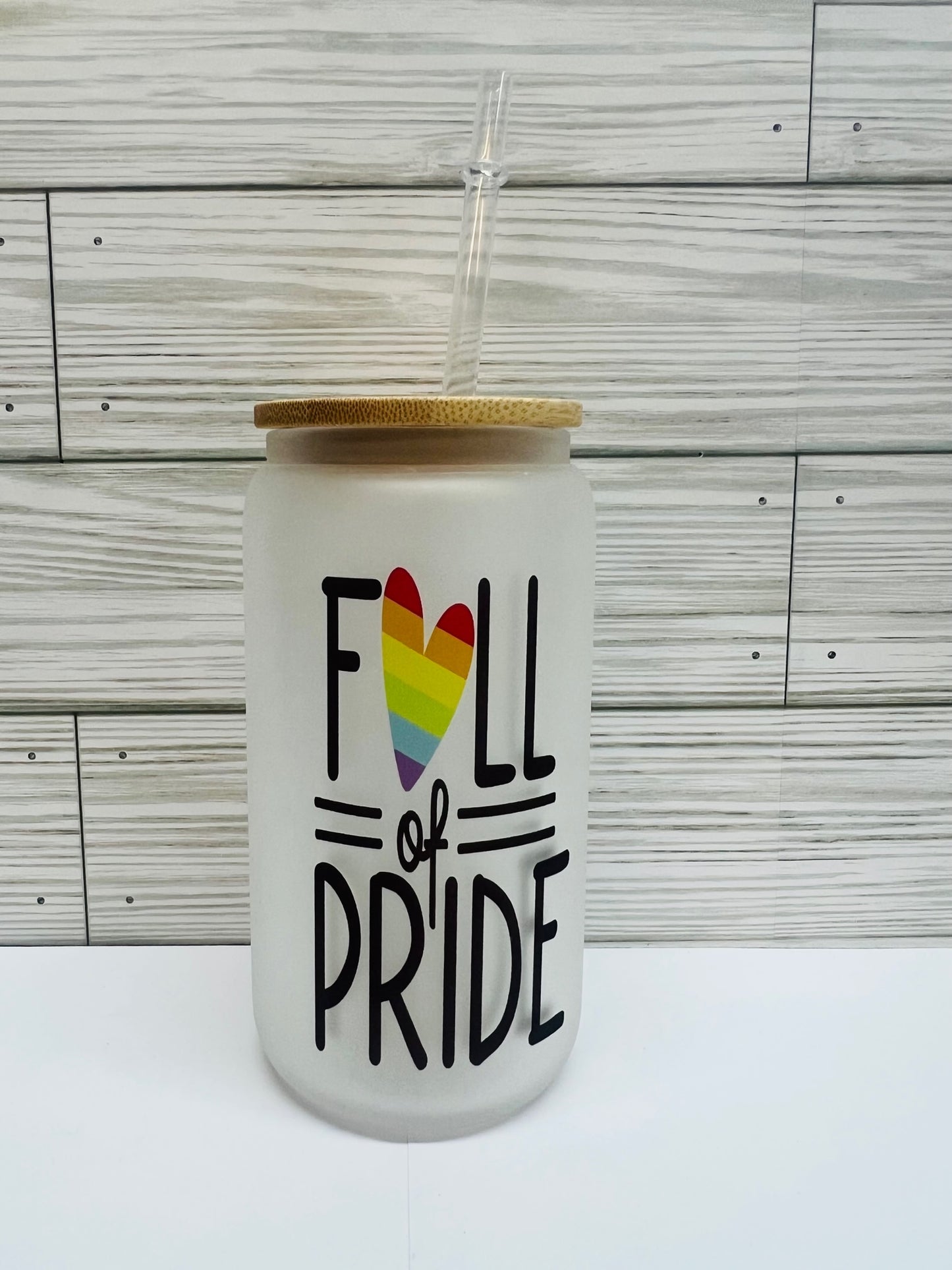Full of Pride Glass Can Cup