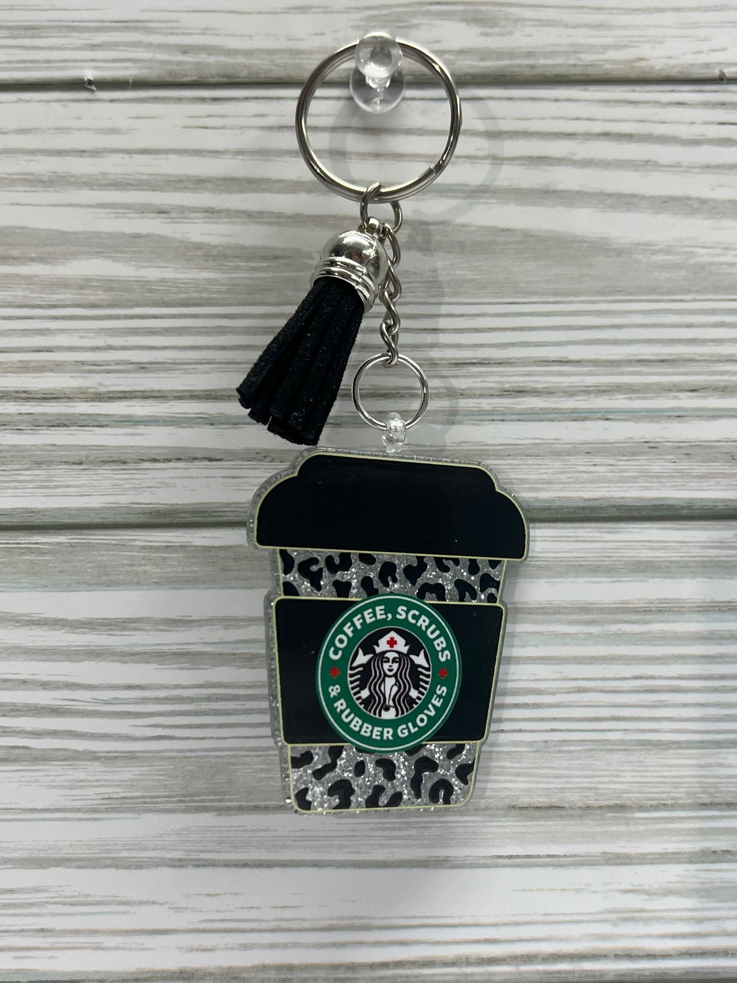 Coffee-Scrubs-Rubber Gloves (Silver & Black)
