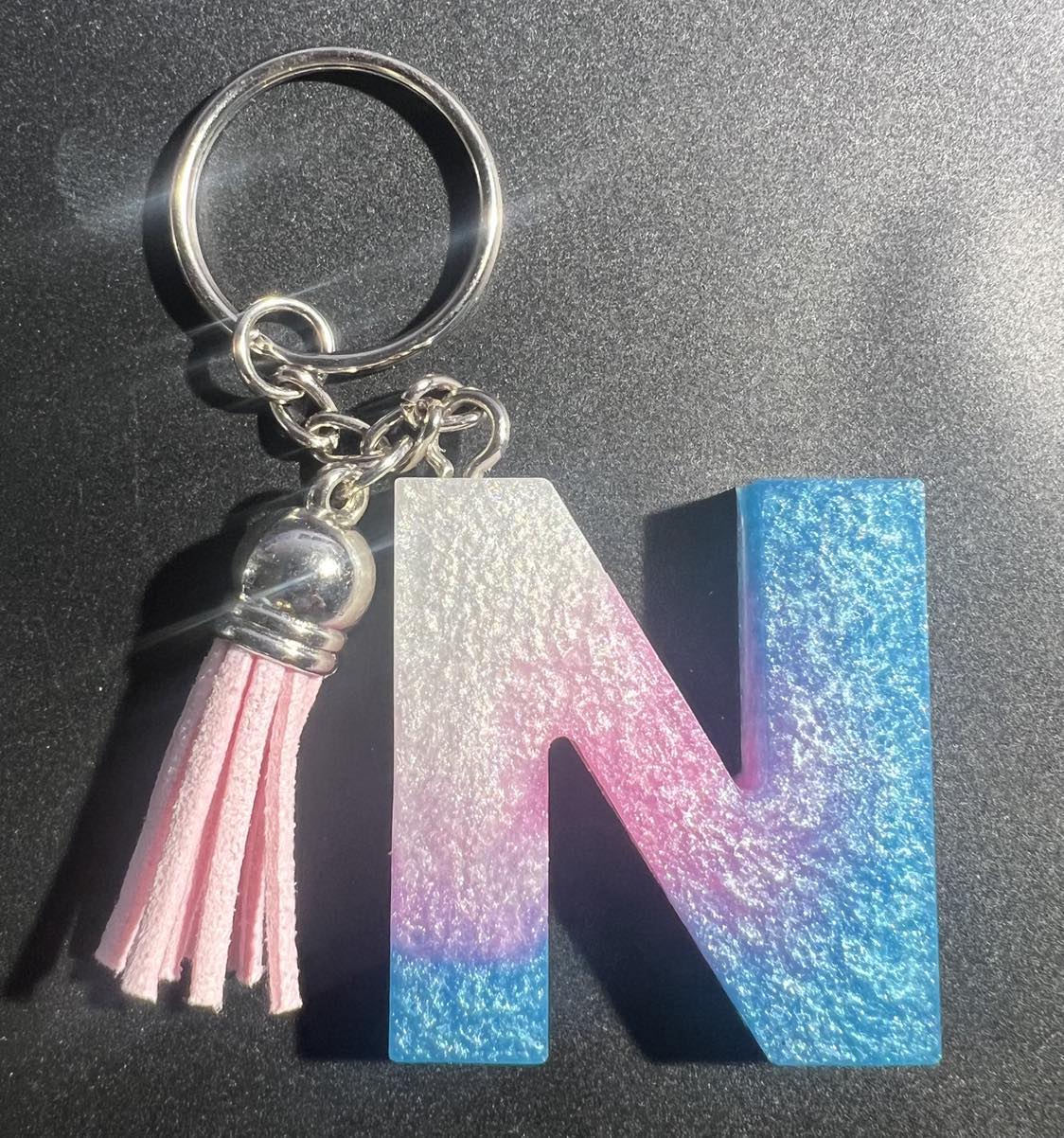 Transgender Inspired Resin Letter Keychain