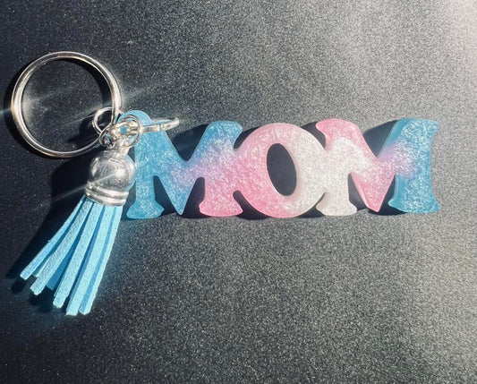 Transgender Inspired Resin "Mom" Keychain