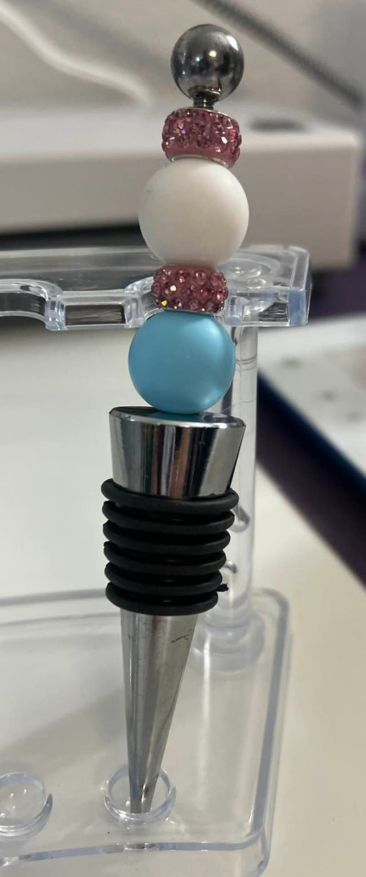Transgender Inspired Beaded Wine Stopper