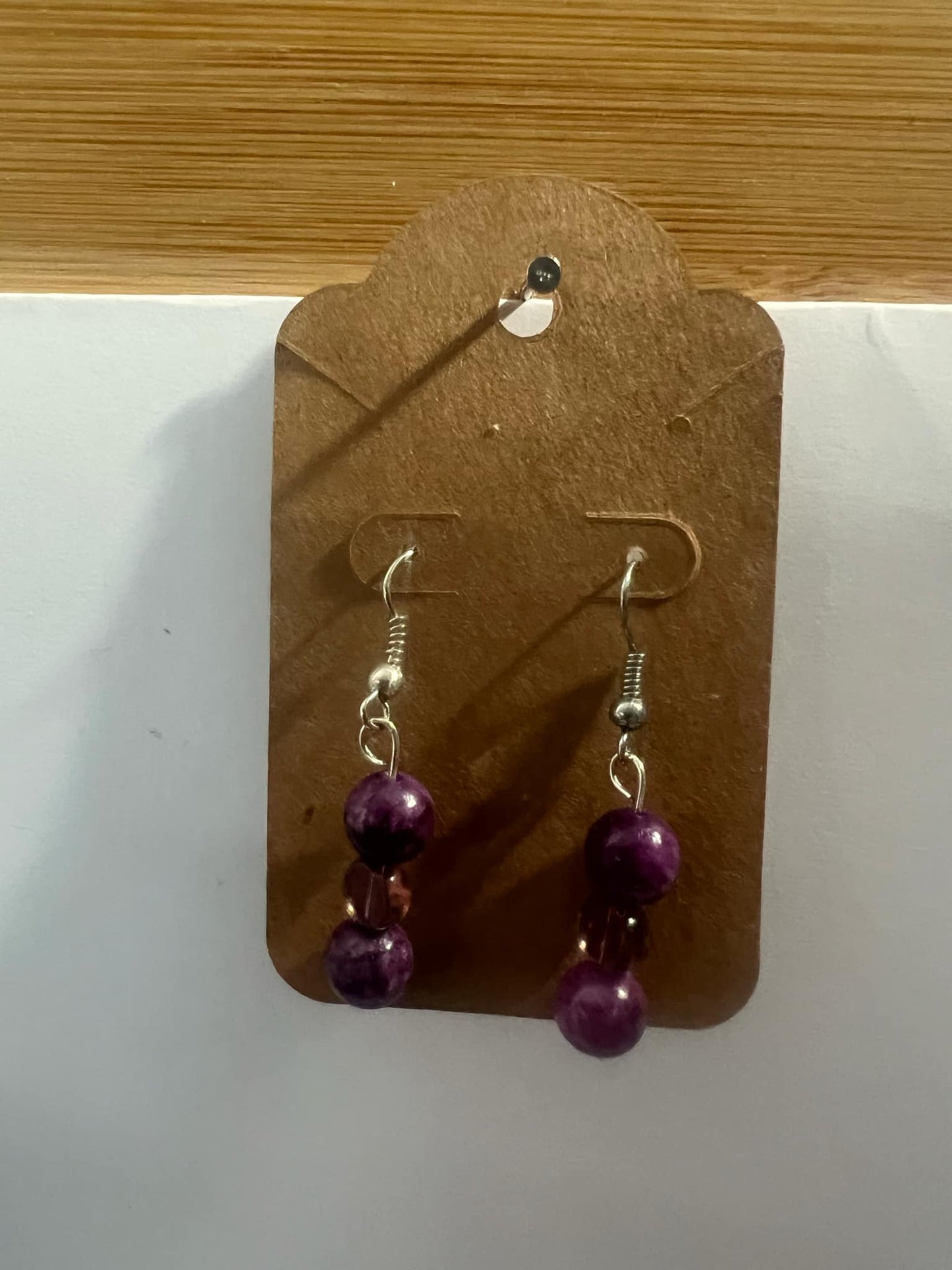 Dangle Earrings Purple
