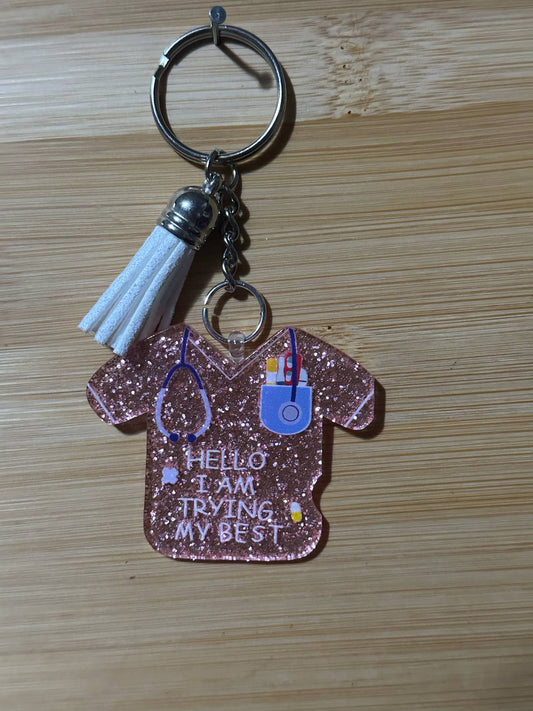 Trying my best  - Keychain