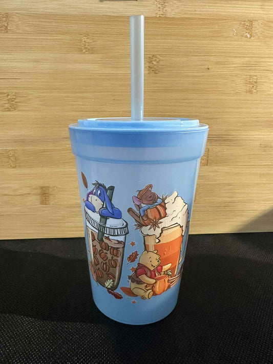 Coloring Changing plastic cup - Blue bear and friends