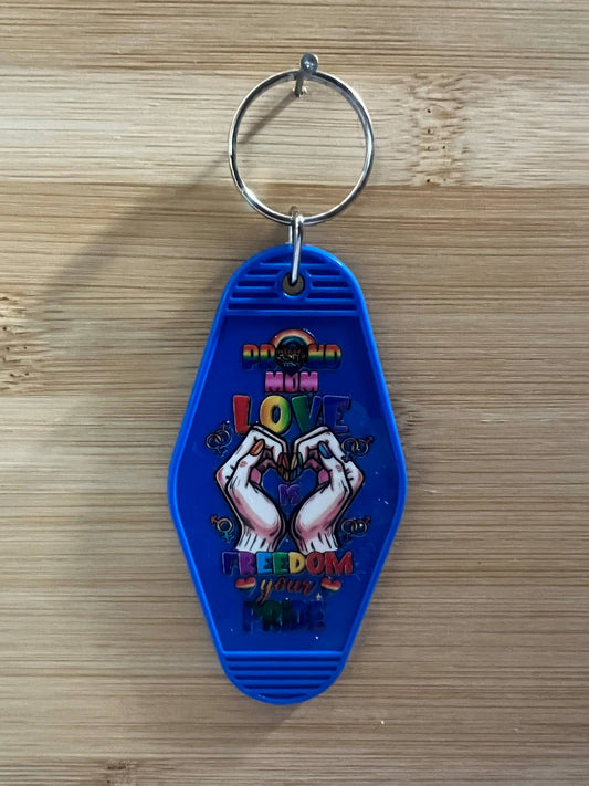 Pride Hotel Keychain - Blue