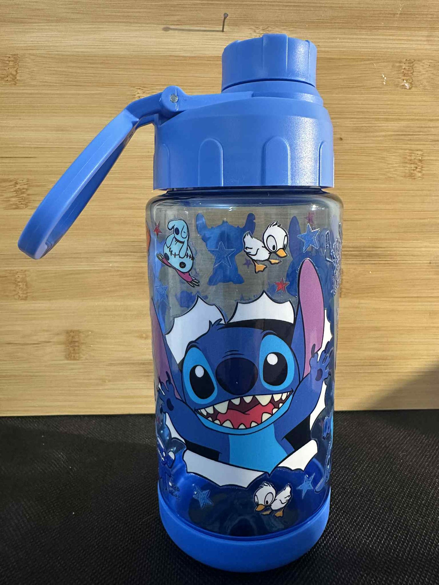 Kids Plastic water bottle with handle -Blue Alien