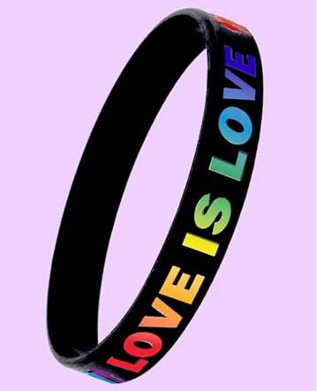 Pride Love is Love black Bracelet