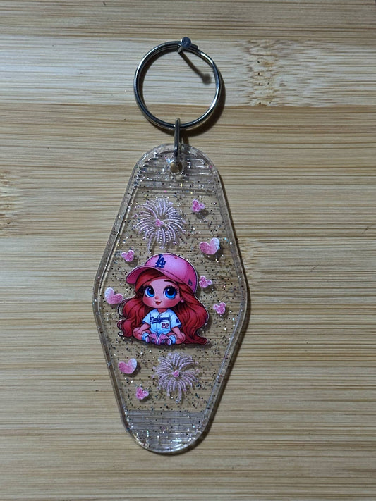 Pink cute doll - Hotel Keychain