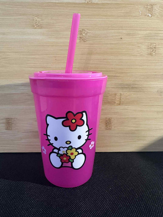 Coloring Changing plastic cup - Pink Kitty